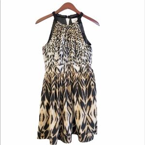 Eci of Los Angeles Animal Print Halter Dress Size 4